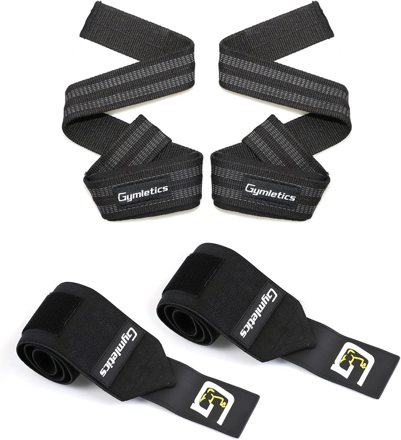 Lifting Straps and Weightlifting Wrist Wraps Set, Cotton Hard Pull Wrist Lifting Straps Grips Ban... | Amazon (US)