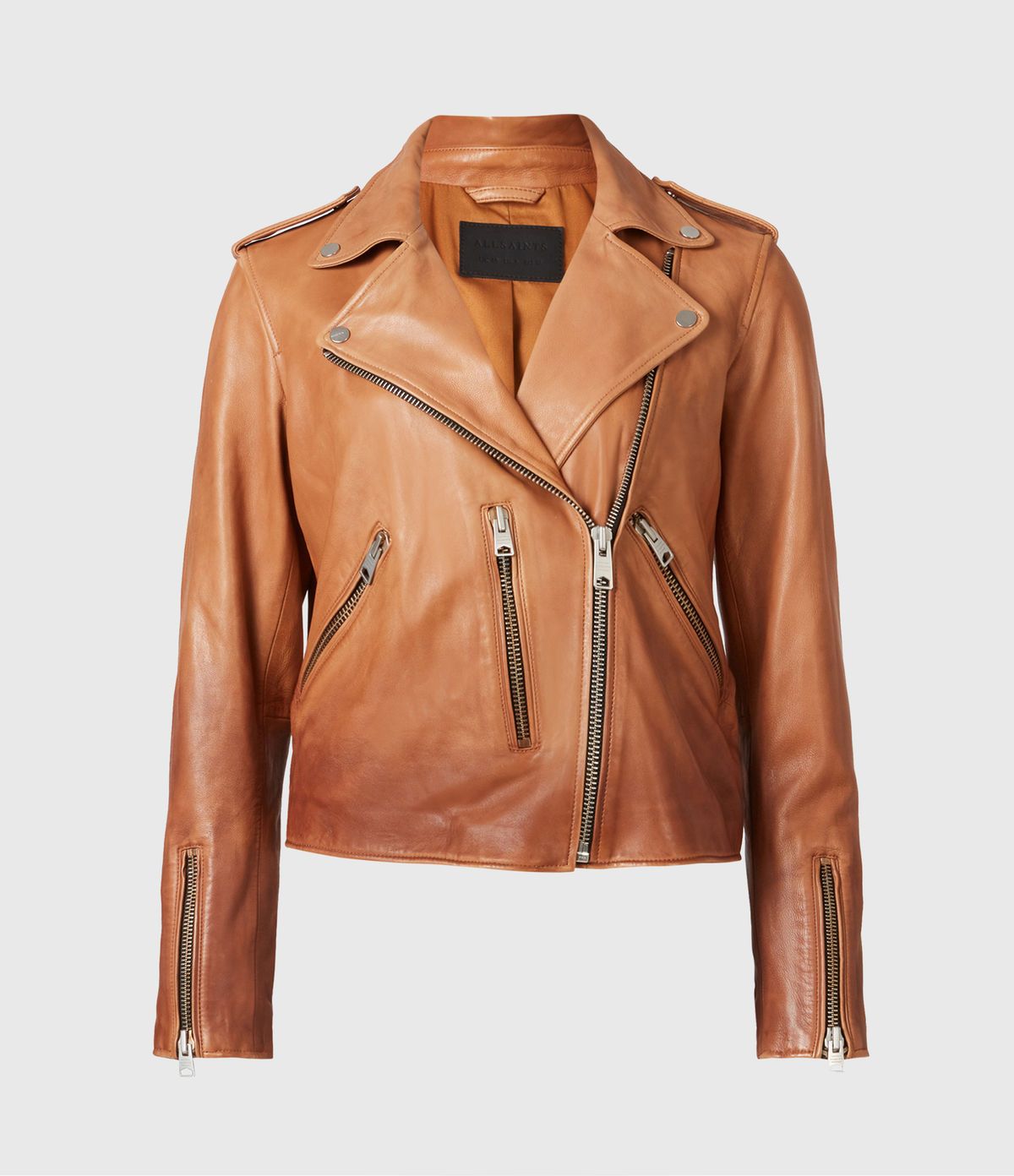 Fern Dip Dye Leather Biker Jacket | AllSaints US