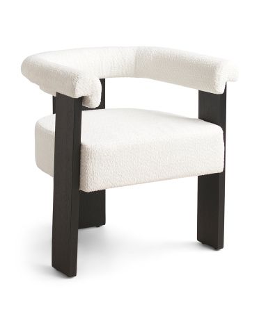 Modern Chenille Wood Dining Chair | TJ Maxx