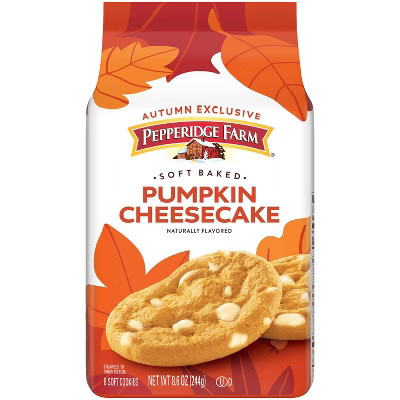 Pepperidge Farm Pumpkin Cheesecake Soft Baked Cookies - 8.6oz: No Artificial Flavors, No High Fructose Corn Syrup, Halloween | Target