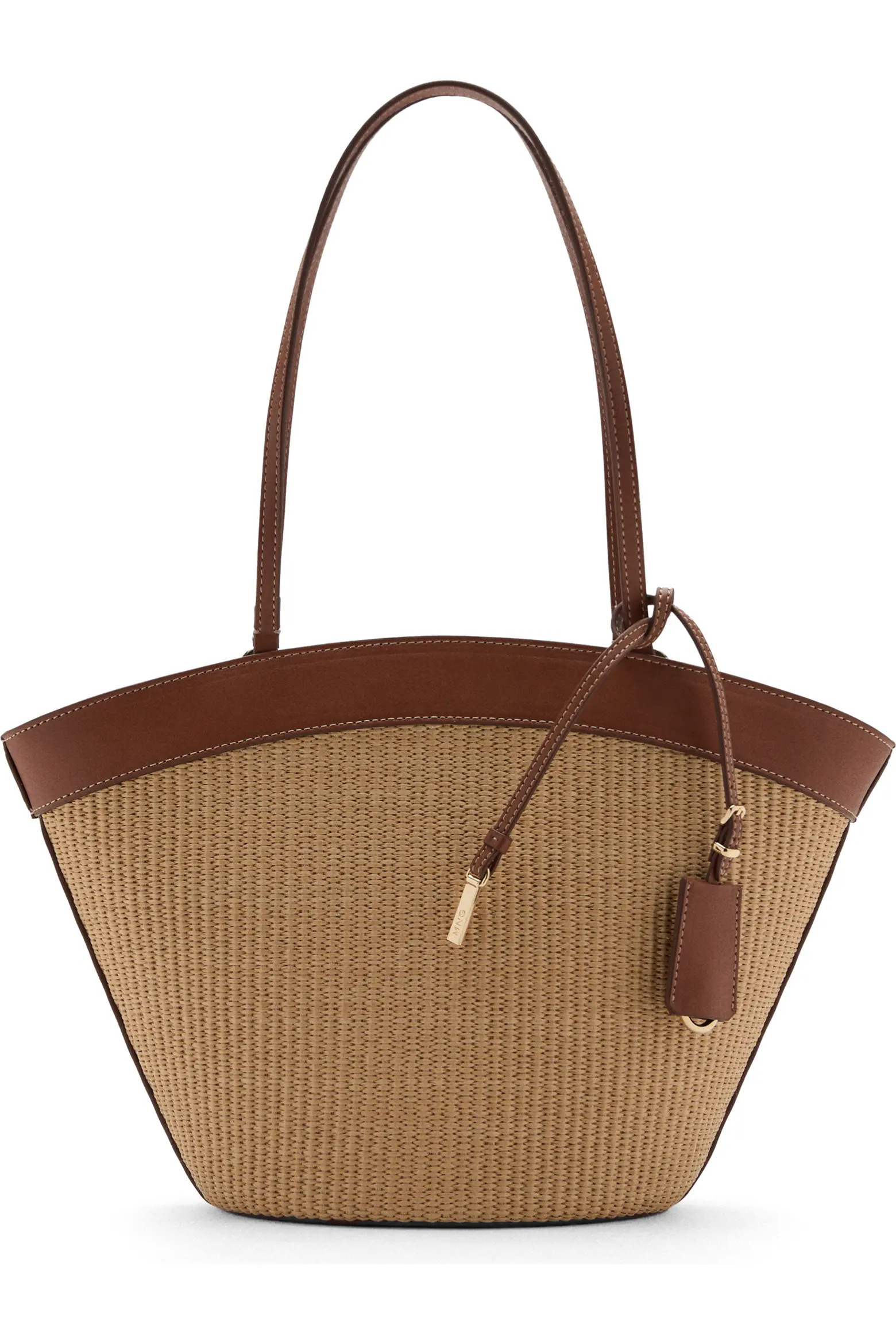 Contrast Canvas & Faux Leather Shopper Bag (Women) | Nordstrom | Nordstrom