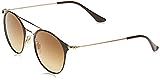 Ray-Ban RB3546 Metal Polarized Round Sunglasses, Brown On Gold/Brown Gradient, 49 mm | Amazon (US)