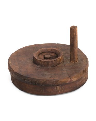 Decorative Reclaimed Wood Spice Grinder With Lid | Marshalls