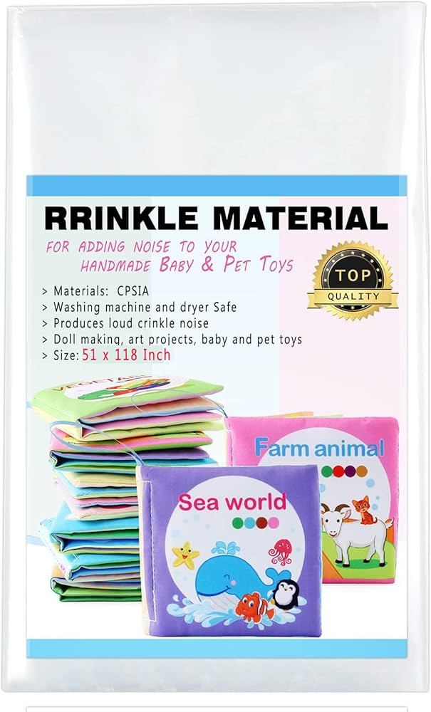 Zonon Noise Making Crinkle Paper Crinkle Material Noise Maker Plastic Film for Baby Dog Cat Toys ... | Amazon (US)