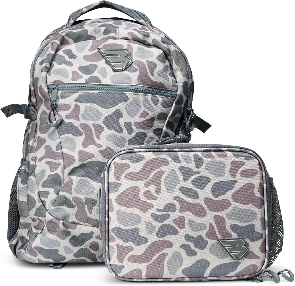 BURLEBO Backpack and Lunchbox Bundle, 25L Deer Camo Bag, 15" Laptop Sleeve, Water-Resistant Lunch... | Amazon (US)