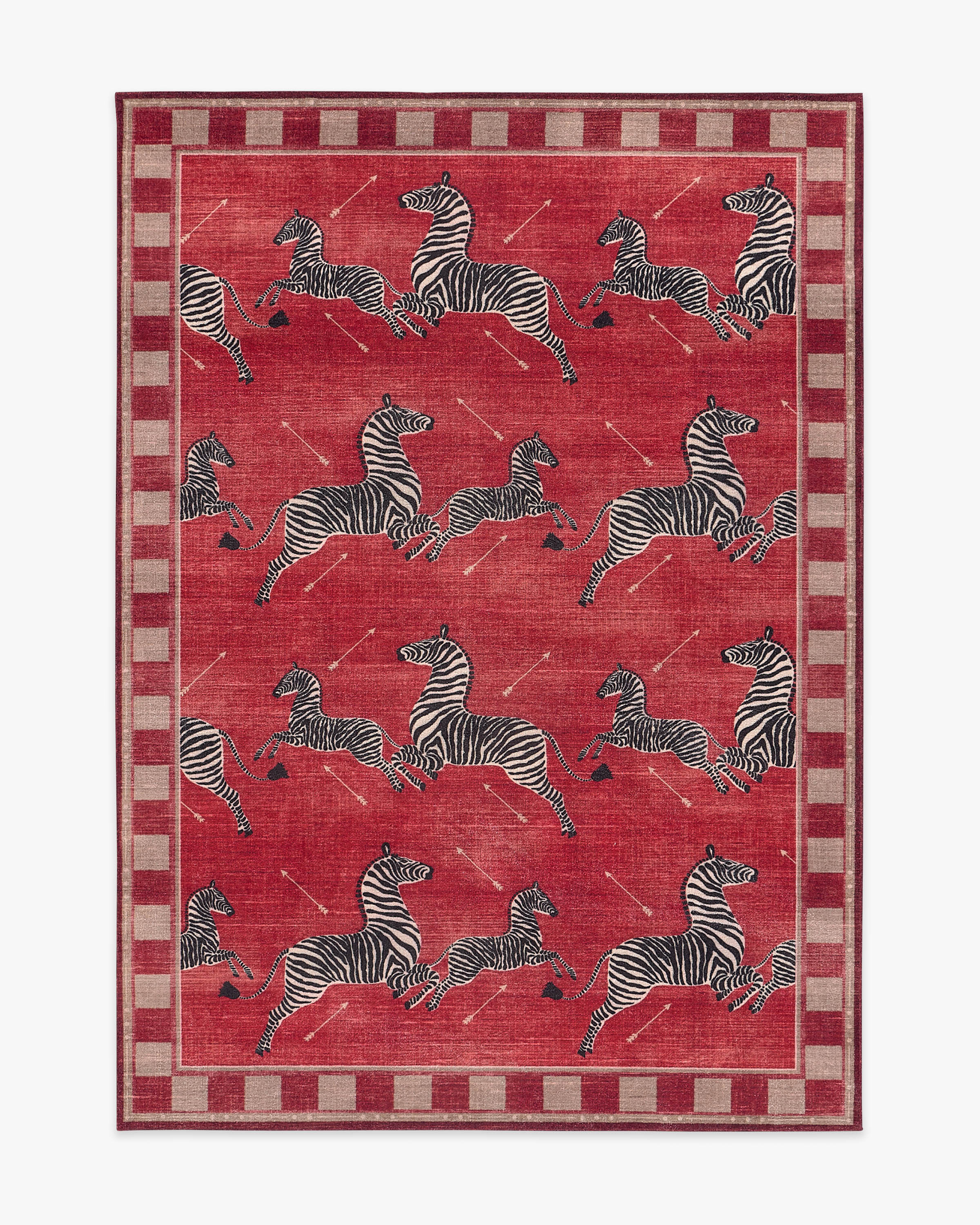 Zebras Red Rug | Ruggable