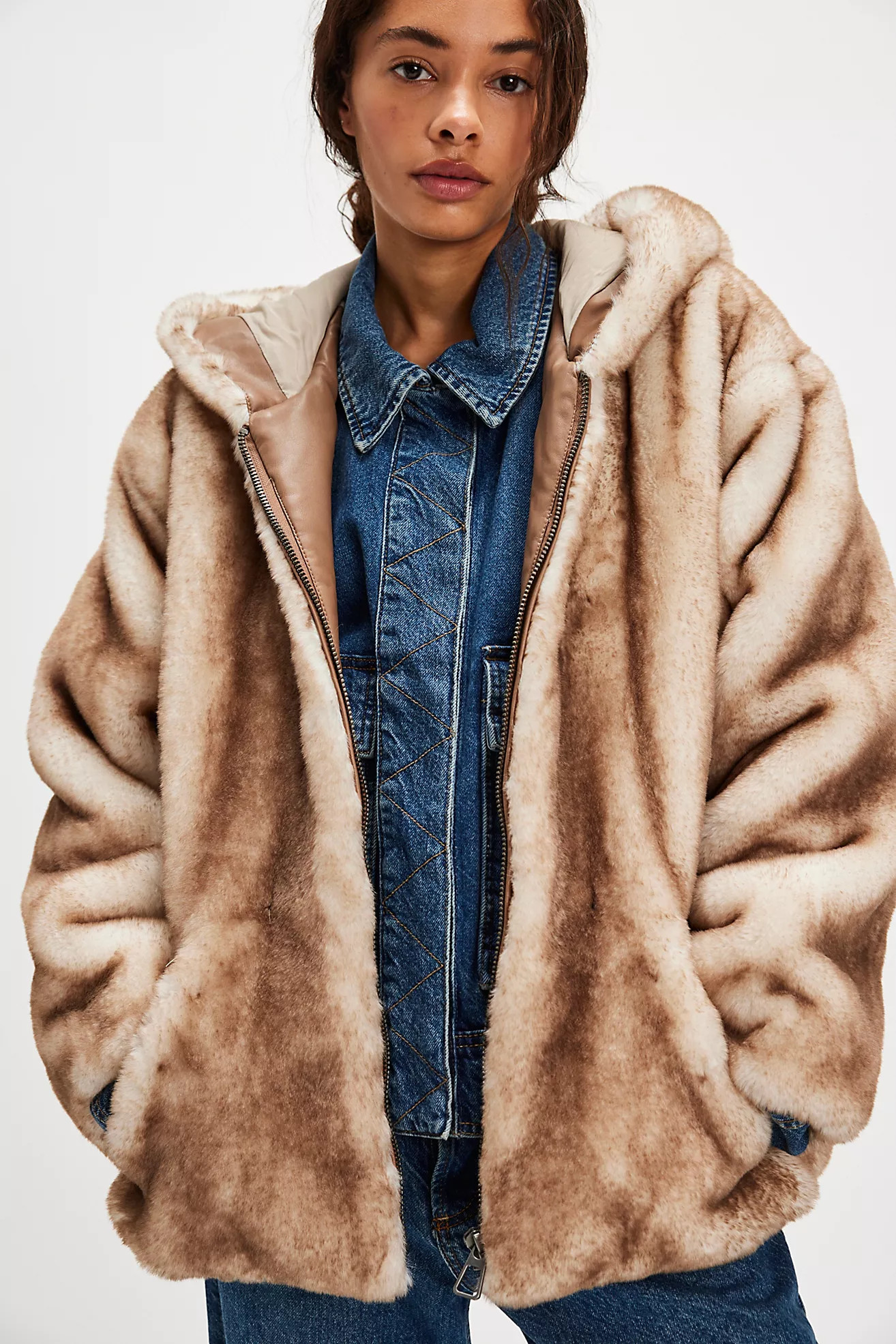 Hannah Hooded Fur Coat | Free People (Global - UK&FR Excluded)