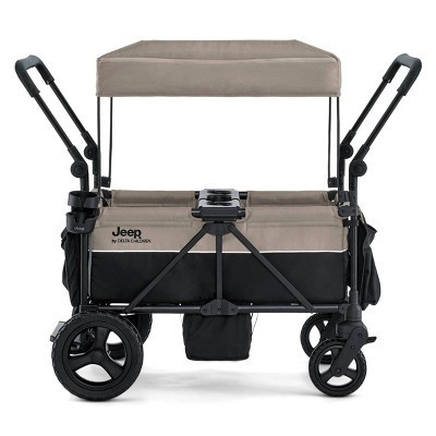 Jeep Wrangler Mojave All-Terrain 2- Seater + Stroller Wagon with Built-In Standing Board by Delta Children - Tan/Black | Target