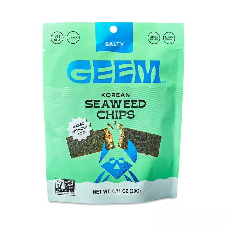 GEEM, Korean Seaweed Chips, Salty | Thrive Market