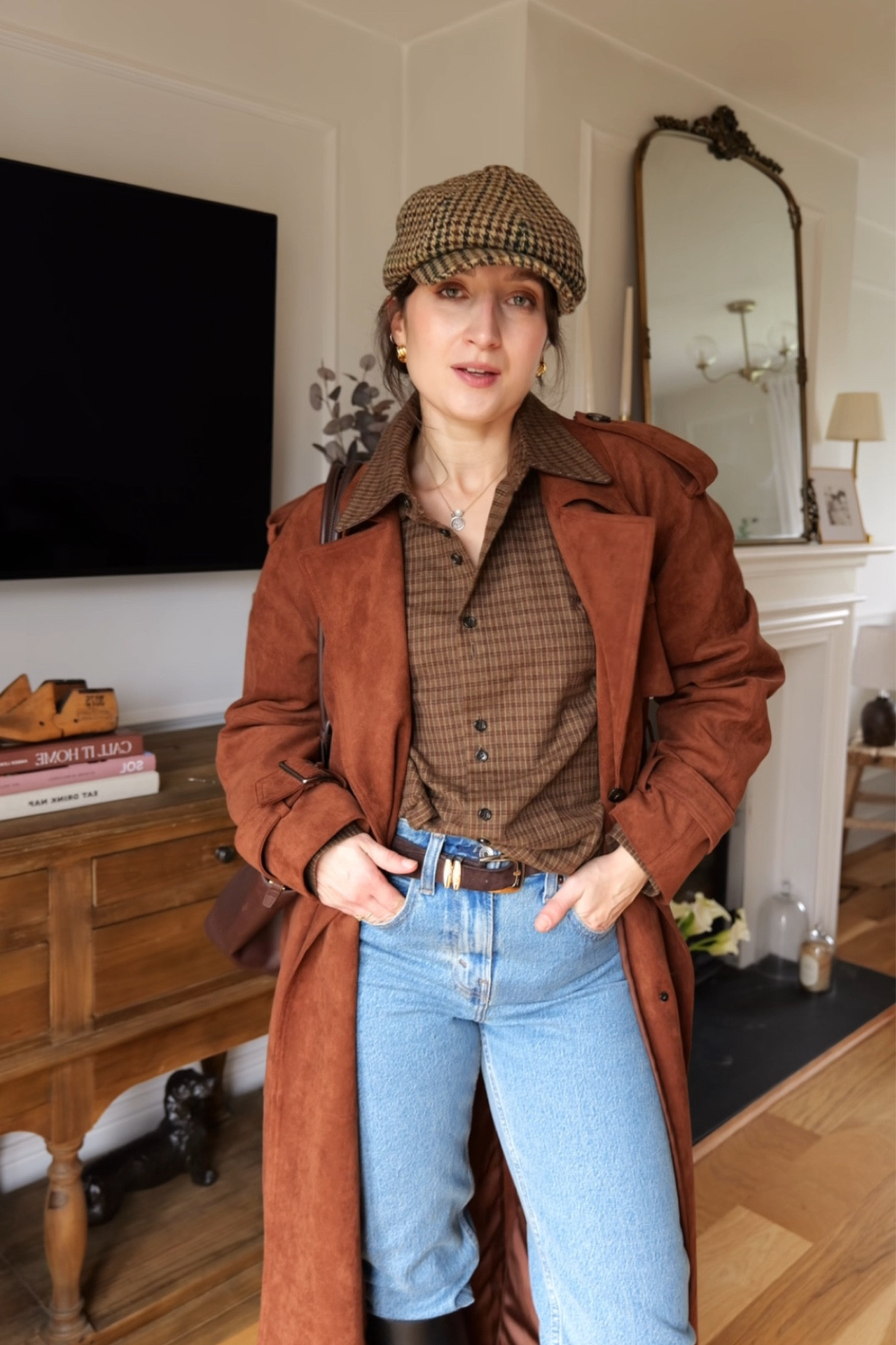 The perfect Cotswolds country outfit 🤍 suede trench coat, chic outfit, Ralph Lauren style. Country style, Fabrique, check shirt 

#LTKSeasonal #LTKeurope #LTKstyletip