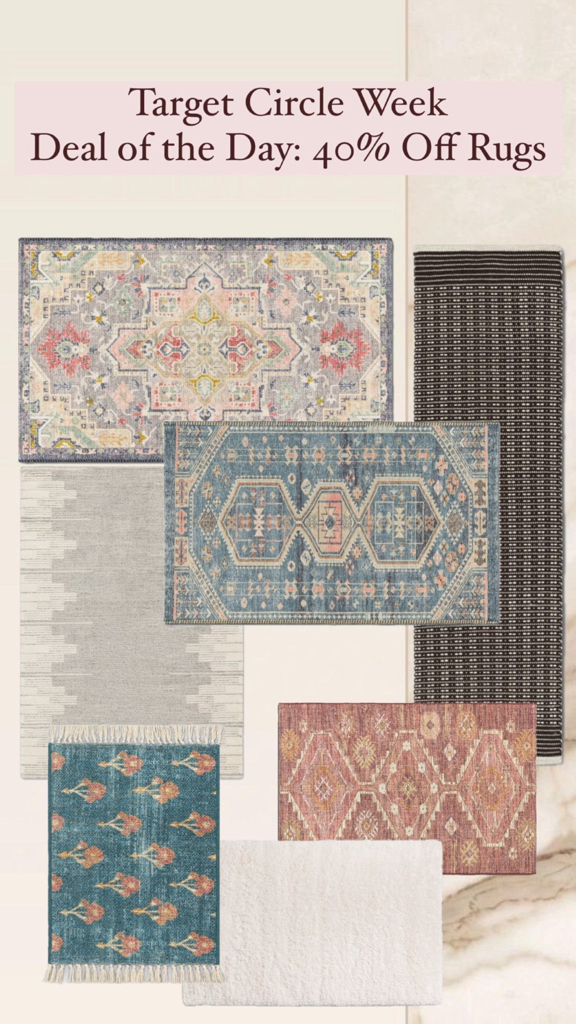 Target Circle Deal - Rugs!

Home decor, living room, bedroom, refresh

#LTKxTarget #LTKhome #LTKsalealert