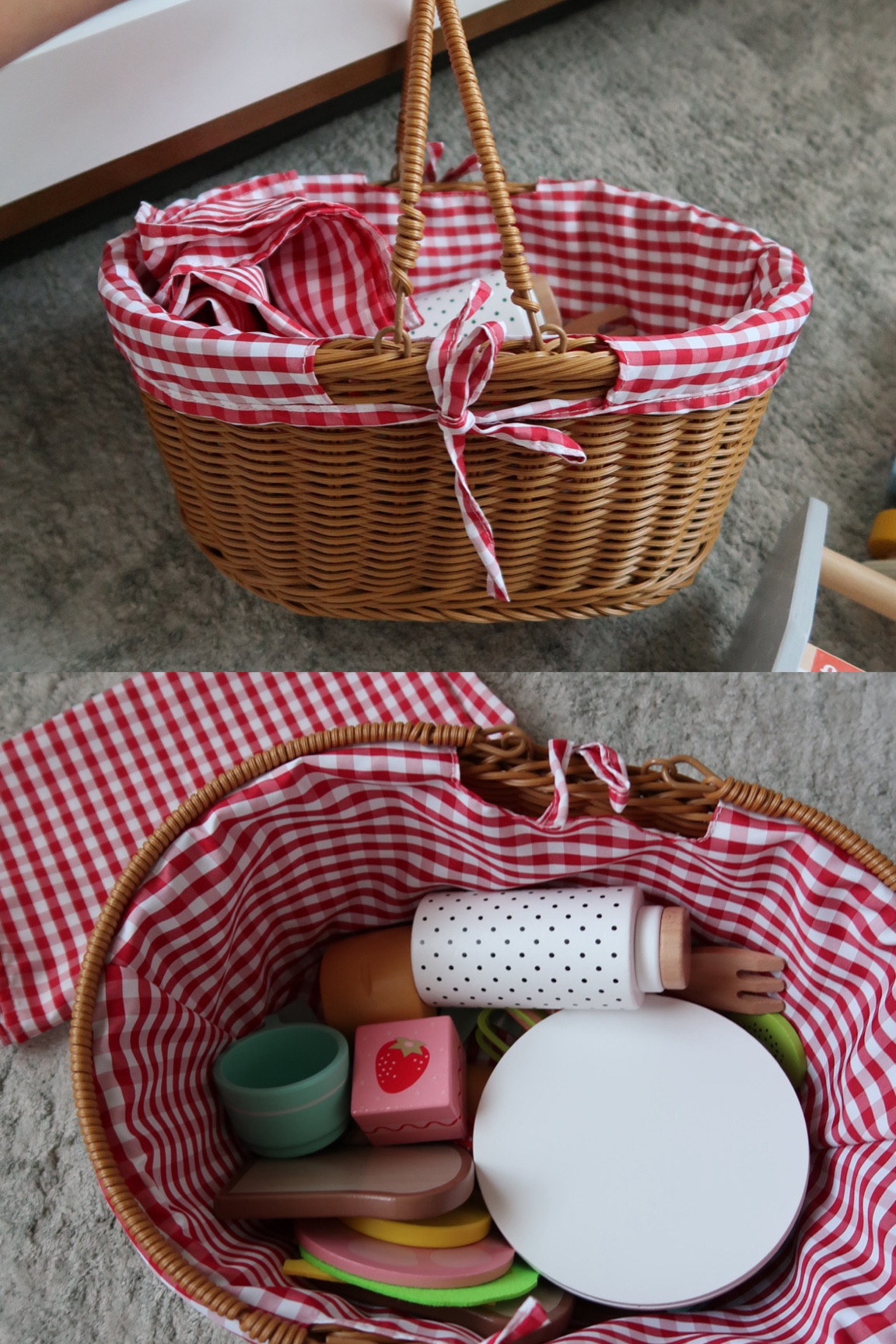 A perfect picnic basket set for pretend play! ❤️