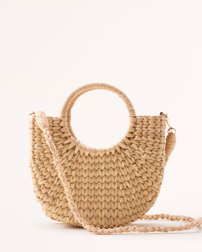 Structured Straw Basket Bag | Abercrombie & Fitch (US)