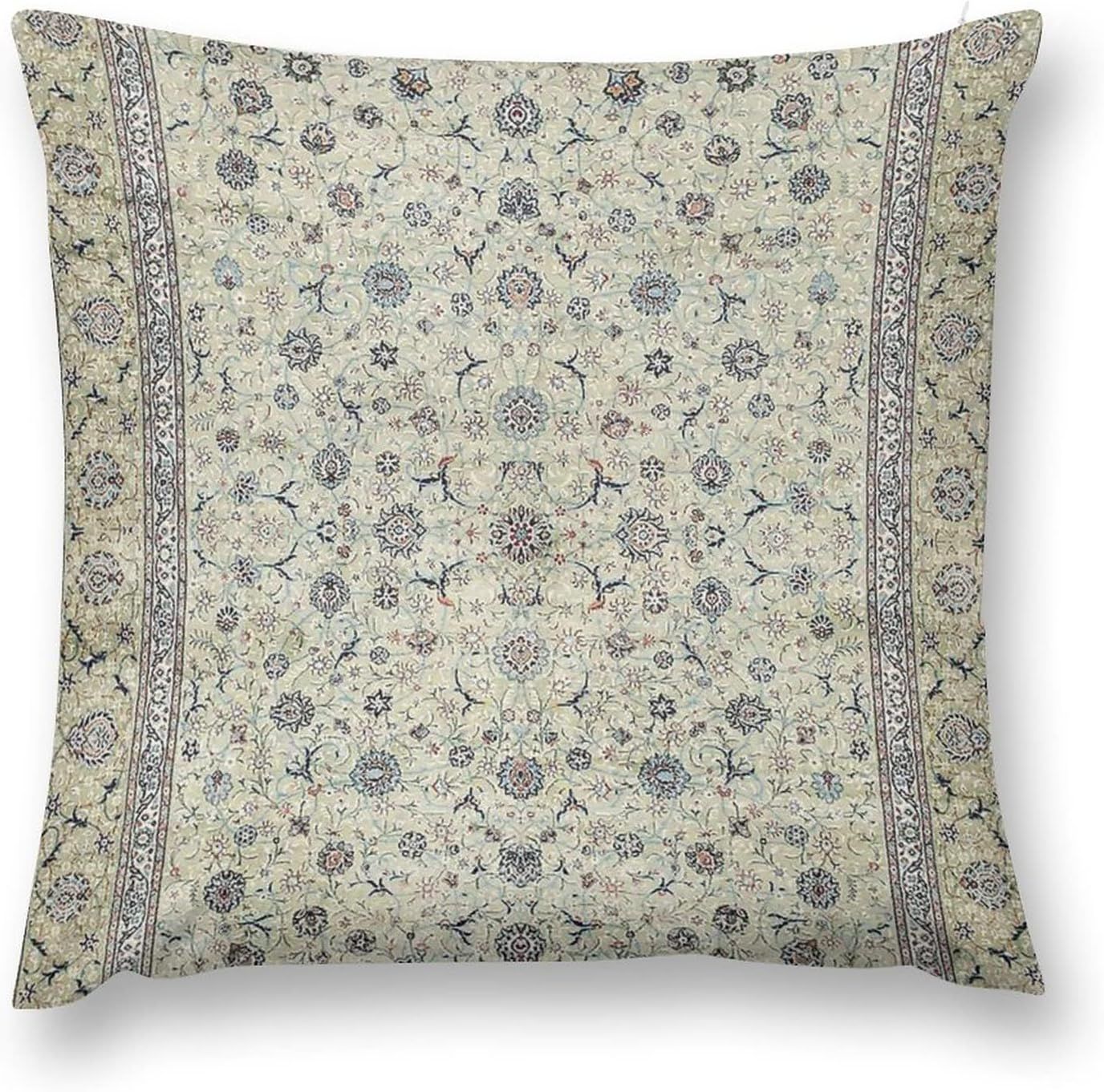 Keebik Isfahan Persian Carpet Print Throw Pillow Cover Velvet 18x18 Inch Vintage Pillow Cases Squ... | Amazon (US)