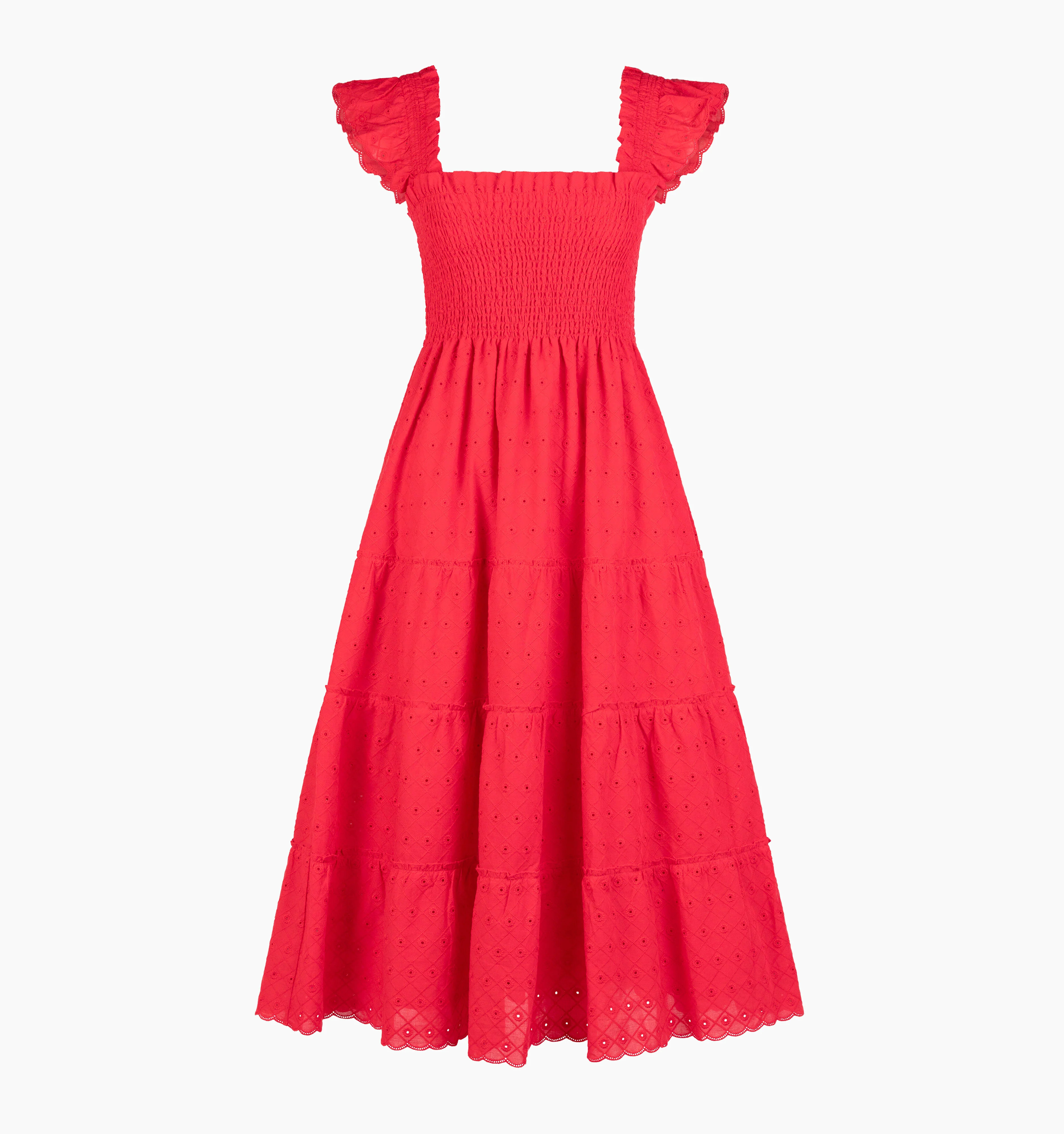The Ellie Nap Dress - Hydrangea Blue Textured Clip Dot | Hill House Home US