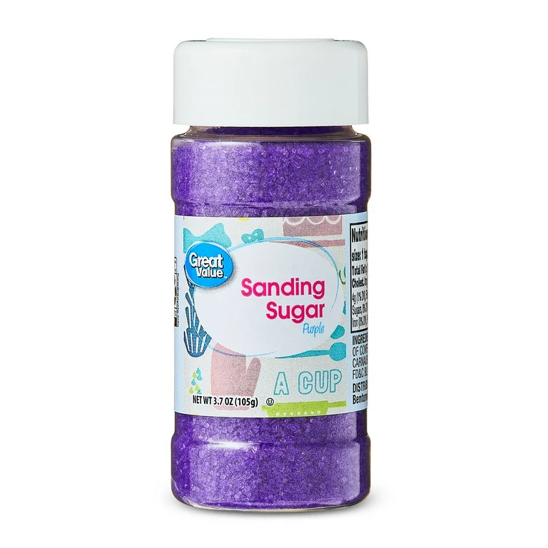 Great Value Purple Sanding Sugar for Desserts, 3.7 oz | Walmart (US)