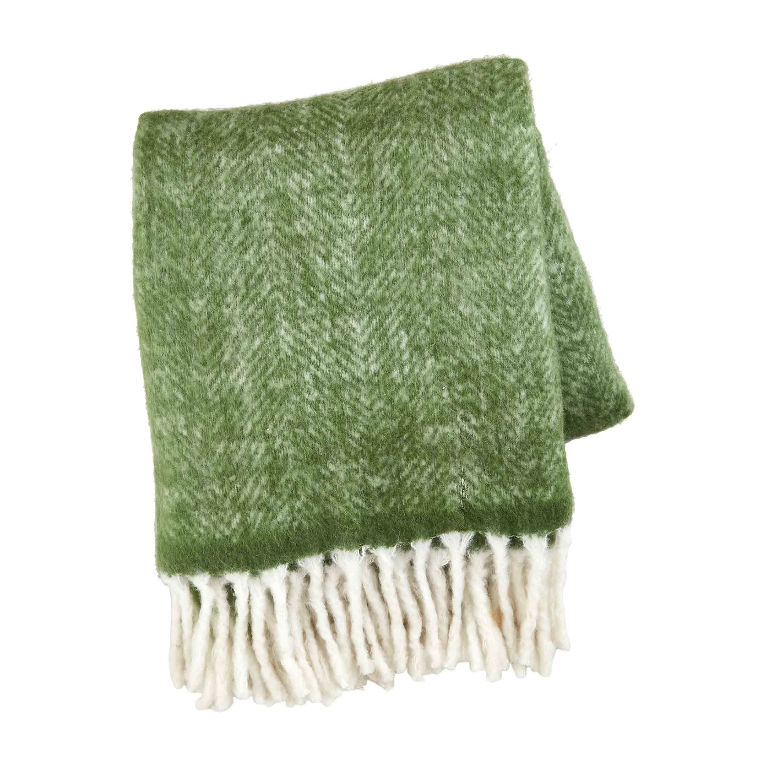 Green acrylic blanket | Mud Pie (US)