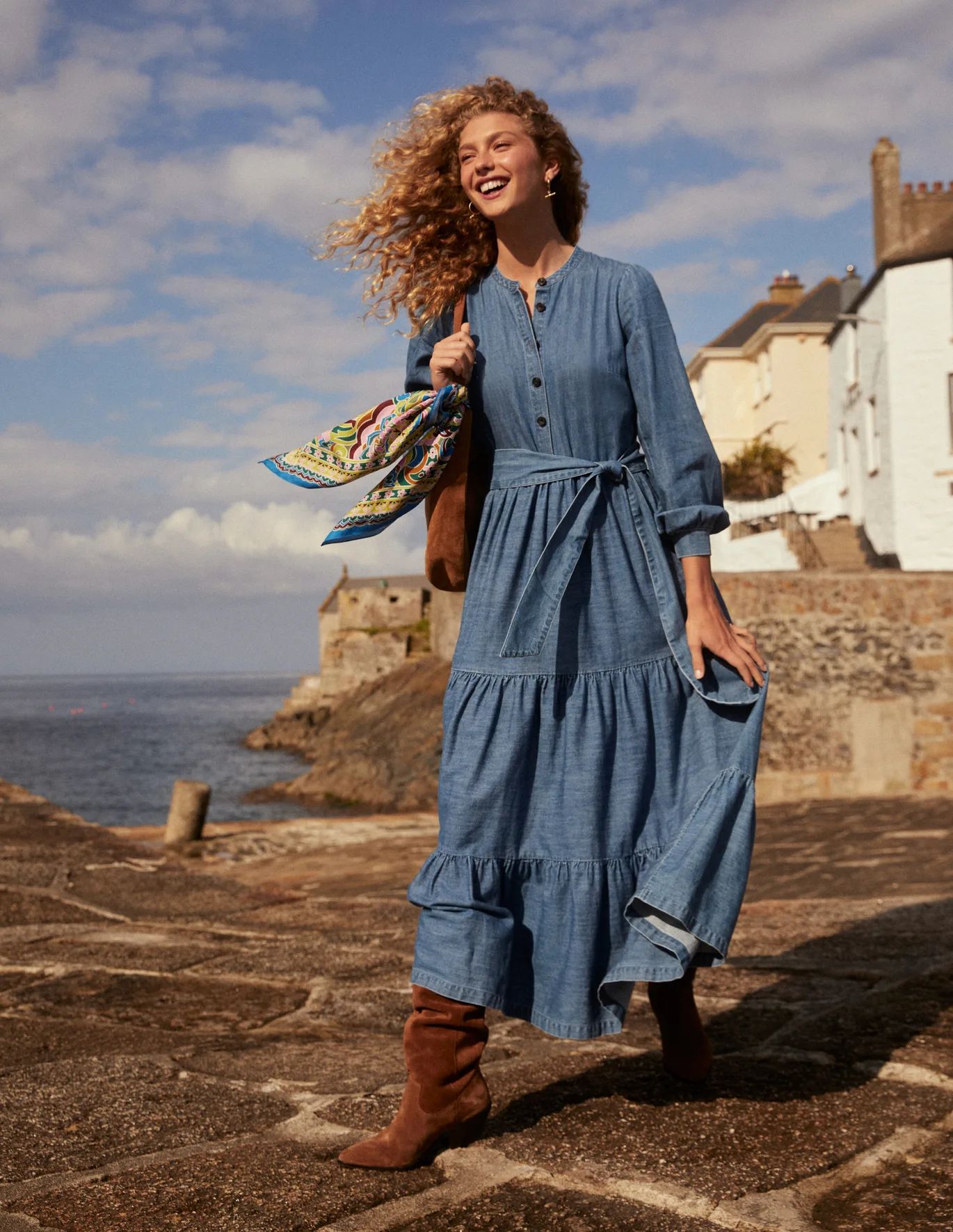 Alba Denim Maxi Dress | Boden (US)