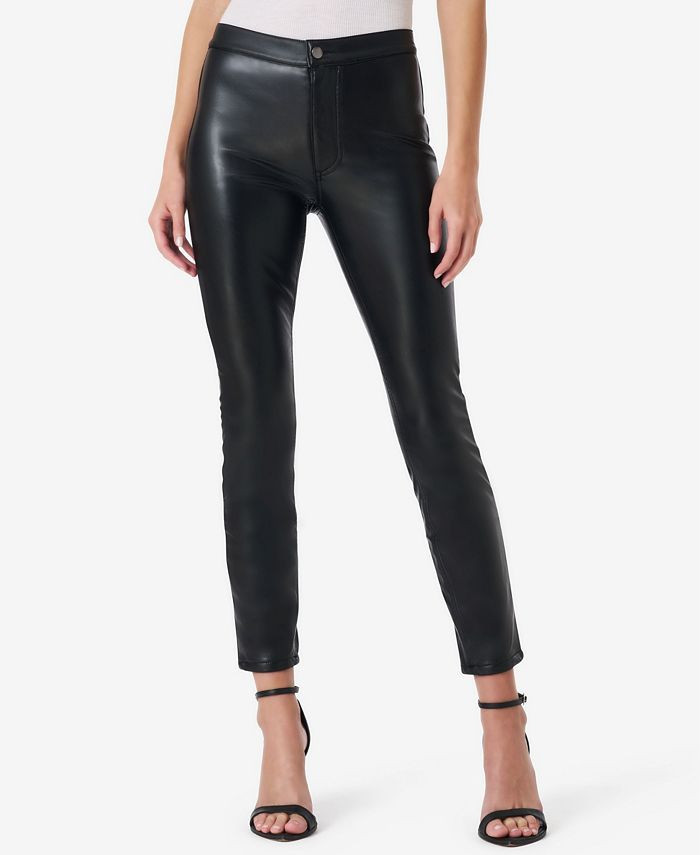 Juniors' Rachel Faux Leather Slim Straight Pants | Macys (US)