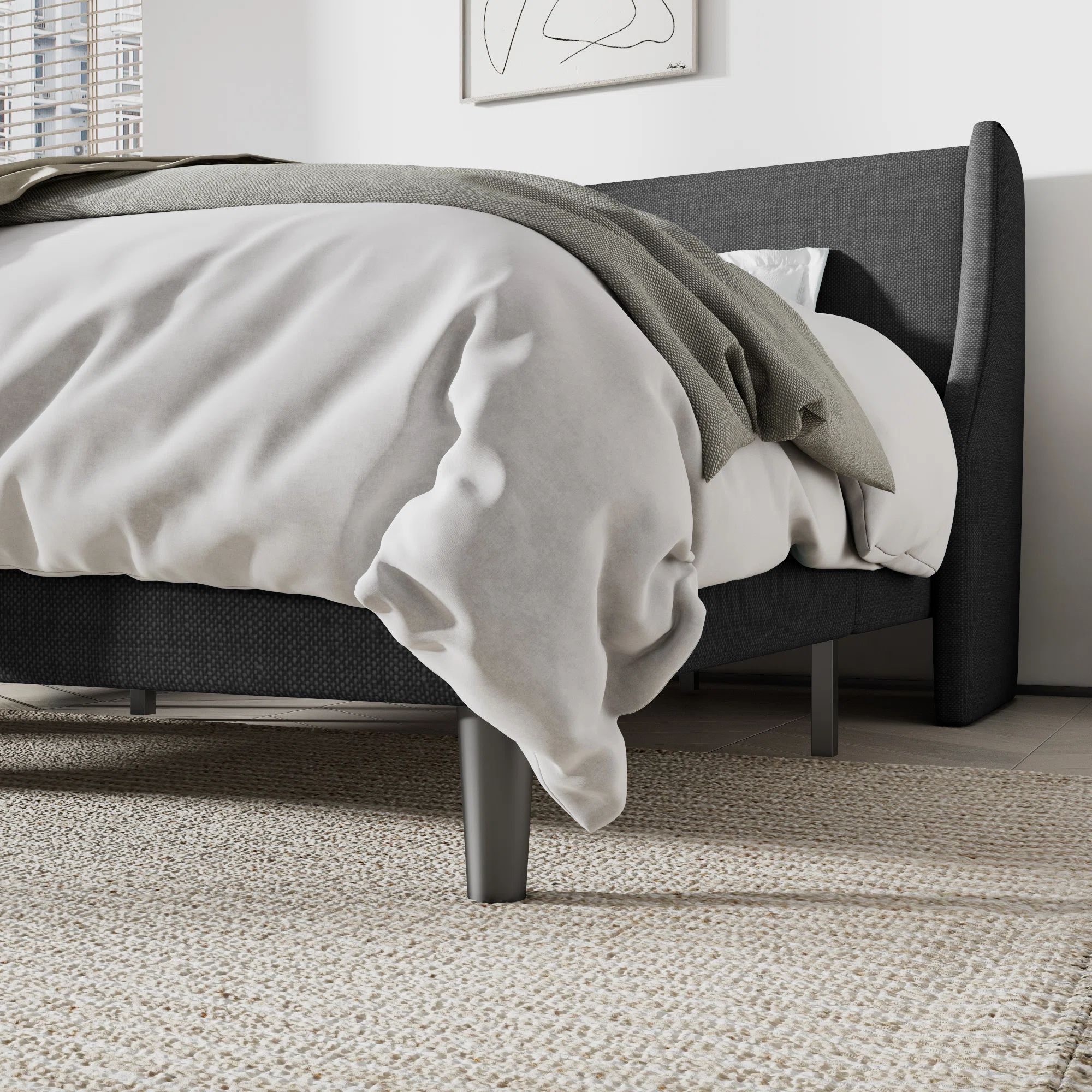 Bowdoin Upholstered Wingback Platform Bed | Wayfair North America