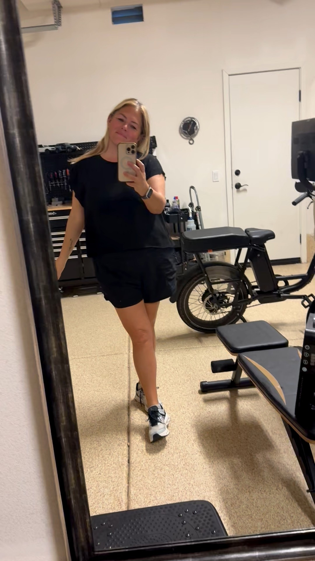 Workout OOTD live from my garage ha! 
It’s Wednesday we are making it through the week! 


#LTKmomlife #LTKootd #LTKmorningroutine
