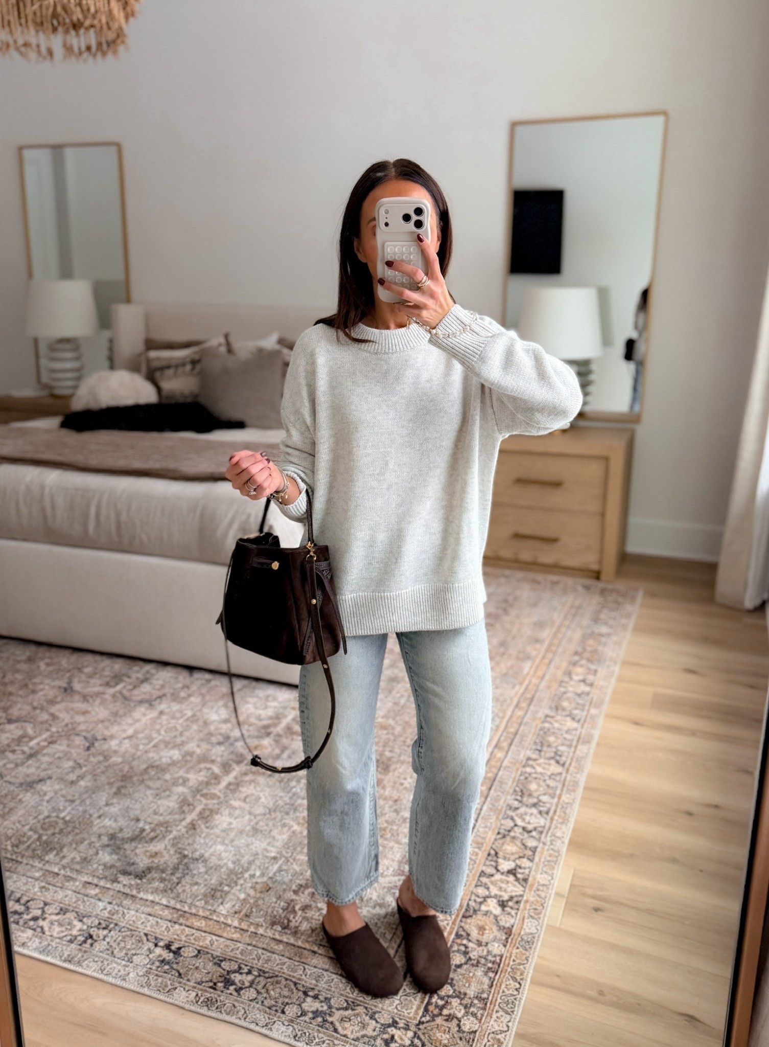 Cozy fall and winter outfit, target sweater, brown accessories, mule shoes, running errands outfit, annabrstyle

#LTKSeasonal #LTKStyleTip #LTKOver40