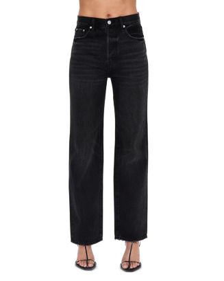 Cassie Super High Rise Straight Leg Jeans in Stormy | Bloomingdale's (US)