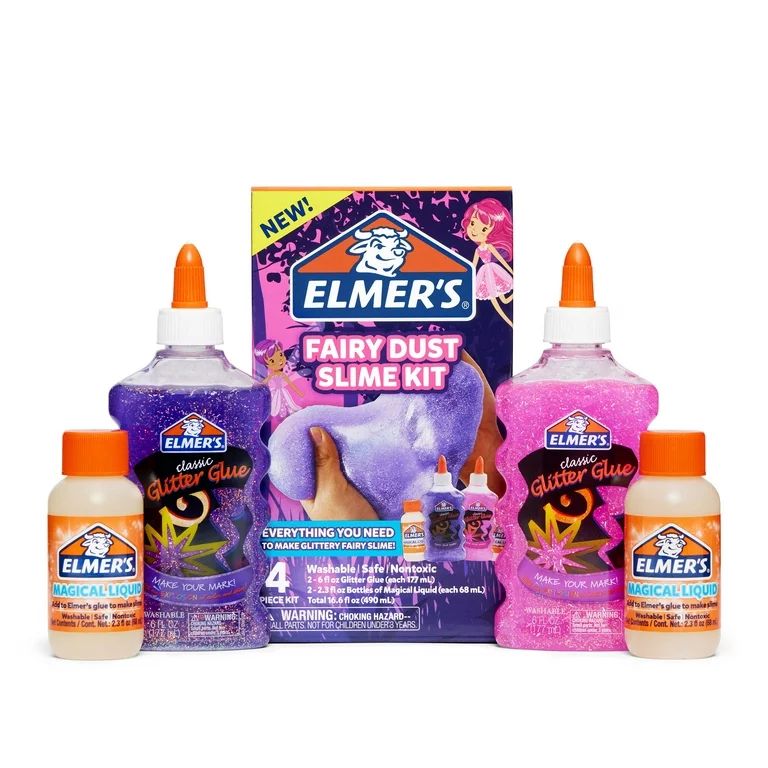 Elmer's Fairy Dust Slime Kit, 4 Count | Walmart (US)