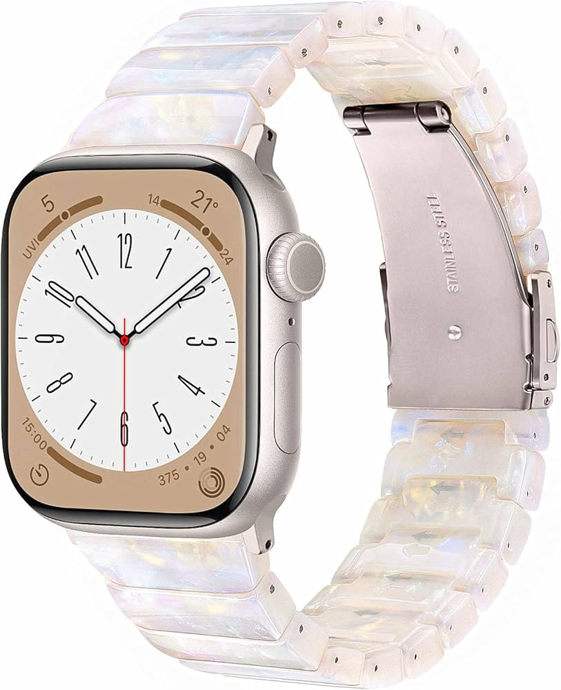 V-MORO Resin Band Compatible with Apple Watch Series 10/11 41mm/40mm/38mm/42mm Fashion Cute Strap... | Amazon (US)