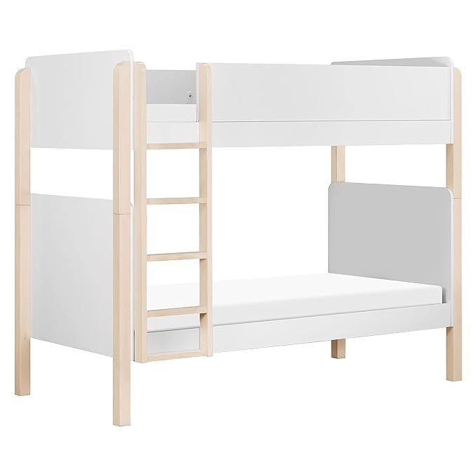 Babyletto Tiptoe Bunk Bed in White and Washed Natural | Amazon (US)