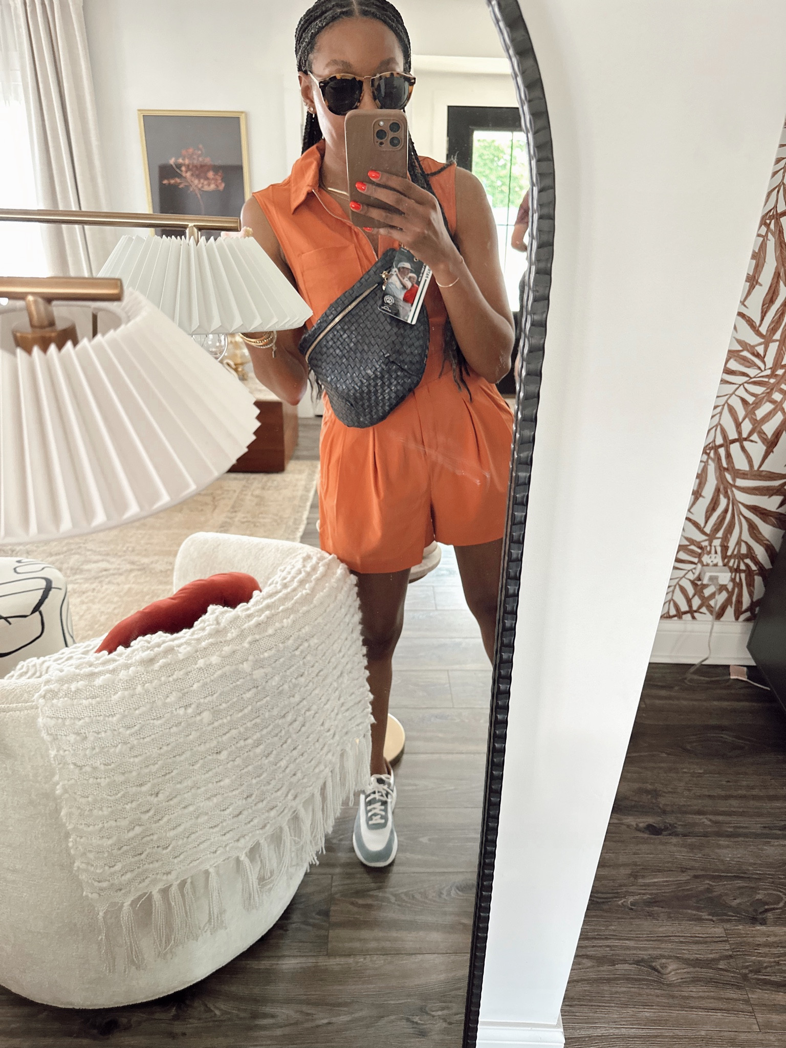 A look for the golf course or any summer outdoor activity! This romper is sheer perfection. 