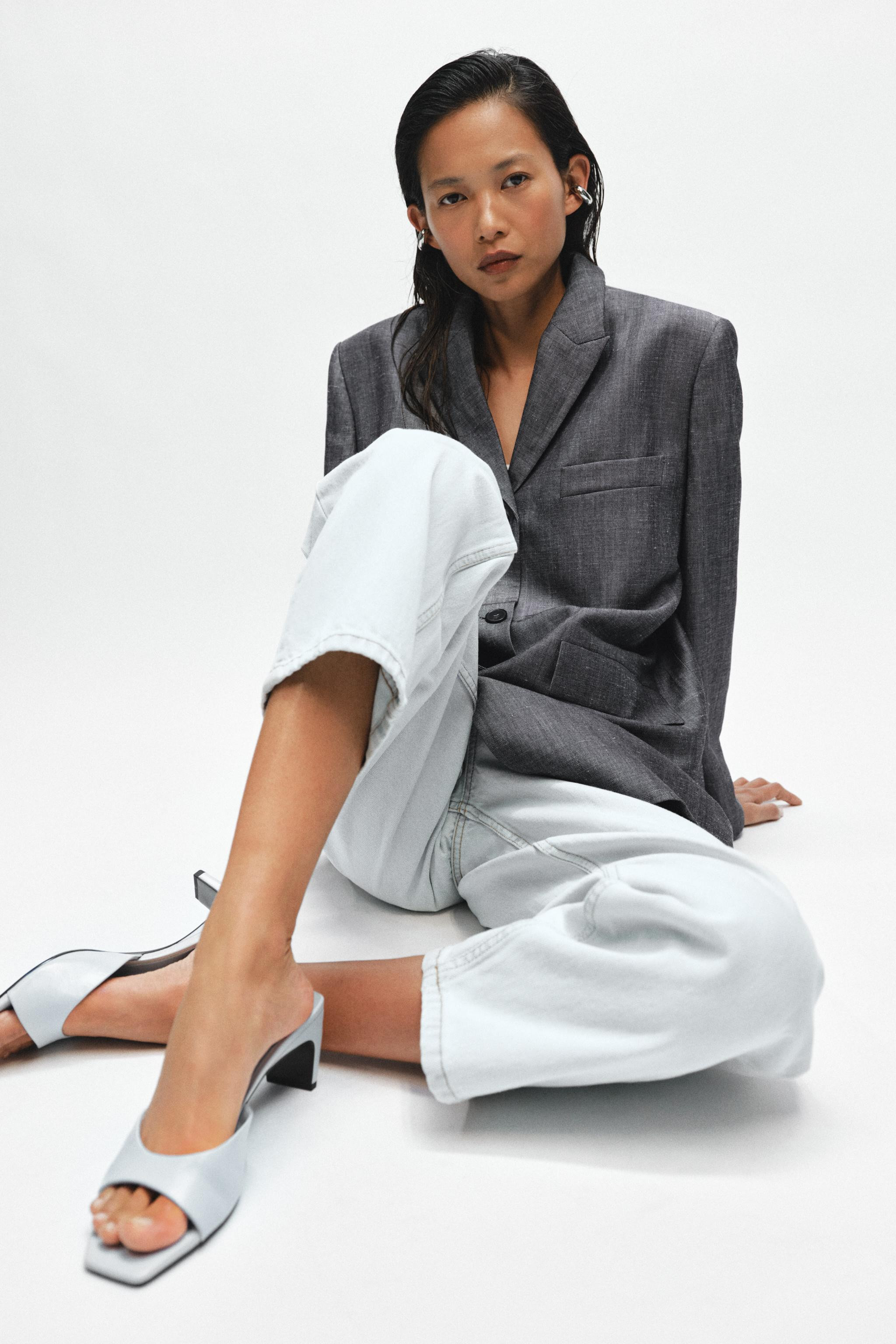 LEATHER HEELED MULES | Zara US