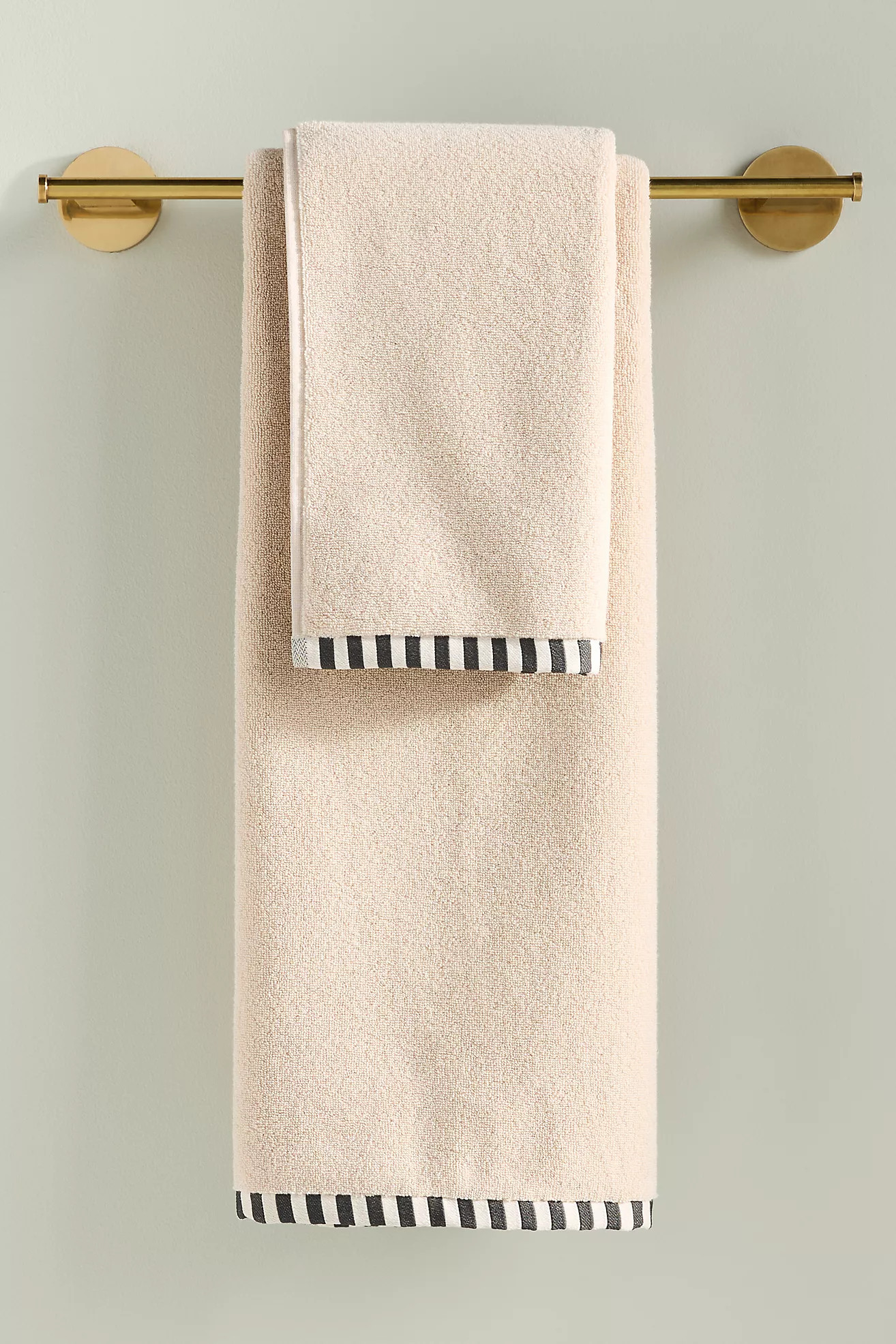 Sloane 100% Zero-Twist Cotton Stripe-Trim Towel Collection | Anthropologie (US)