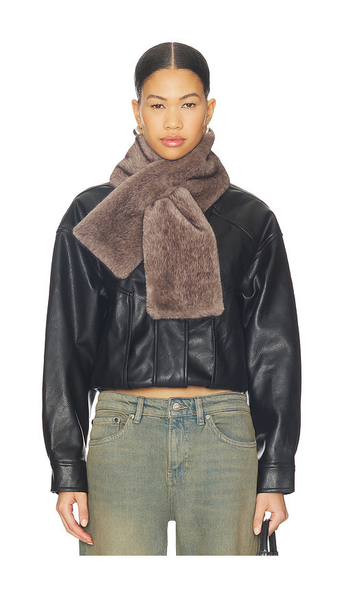 LAMARQUE Muse Faux Fur Scarf in Wolf. Size all. | Revolve Clothing (Global)