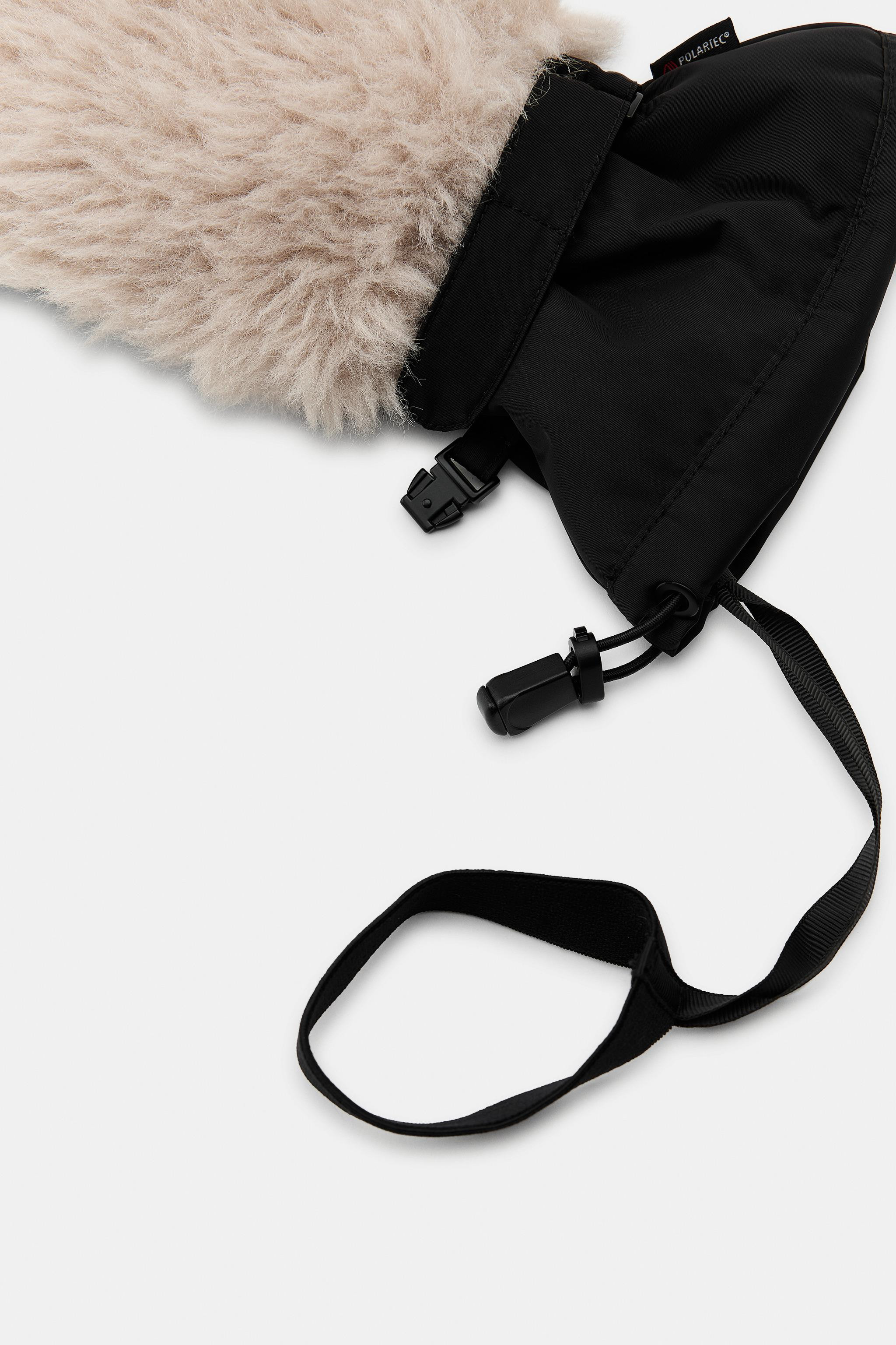FAUX FUR POLARTEC® MITTENS SKI COLLECTION | Zara UK