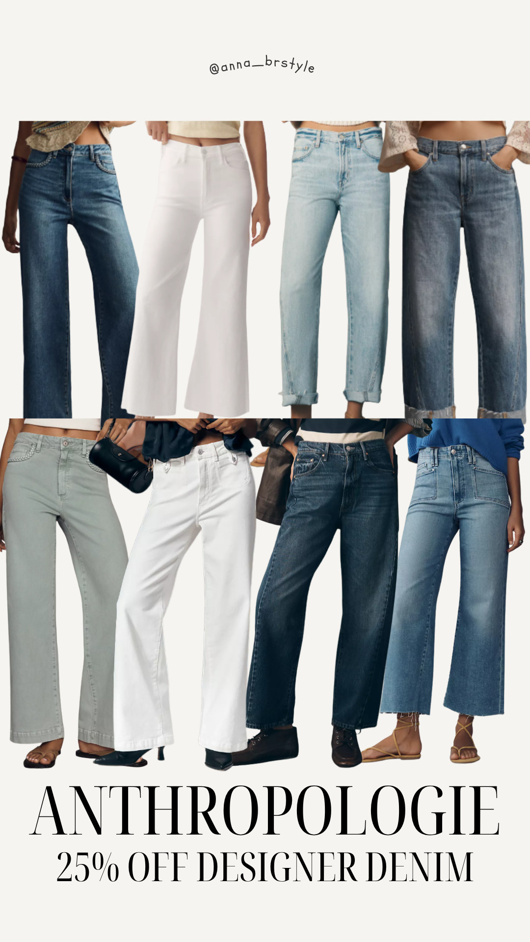 Anthropologie 25% off designer denim. 

 #LTKOver40 #LTKSaleAlert