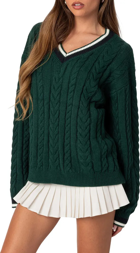 Amoret Oversize Cable Sweater | Nordstrom