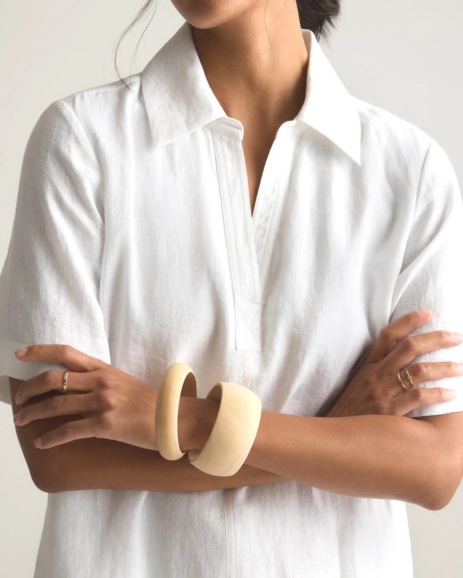 100% European Linen Popover Mini Dress | Quince