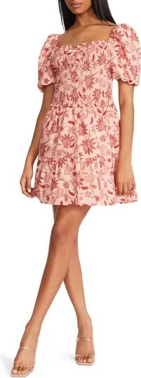 Cotton Candy Smocked Floral Minidress | Nordstrom