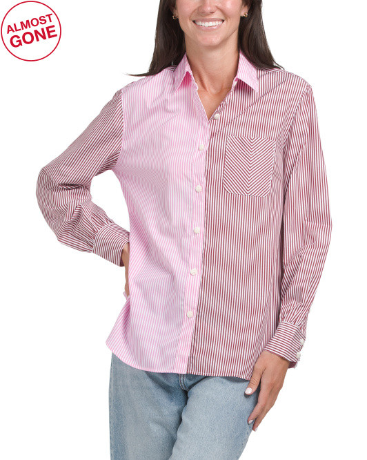 Maxine Multi Stripe Shirt | TJ Maxx