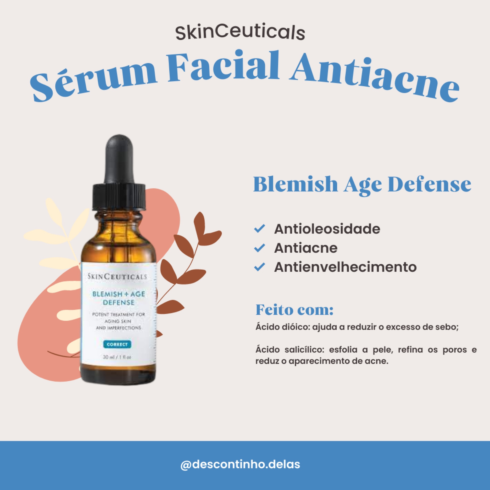 Sérum Facial Antiacne SkinCeuticals Blemish Age Blemish+ Age ideal para o cuidado da pele oleosa e  com acneica. Sua fórmula é composta pela combinação exclusiva de 5 ácidos, que auxiliam no controle da produção de oleosidade, no combate à acne e na redução de rugas e linhas finas. Peles com sulcos e rugas profundas, com perda de densidade e firmeza.

Garanta já o seu!

#LTKbeauty #LTKbrasil