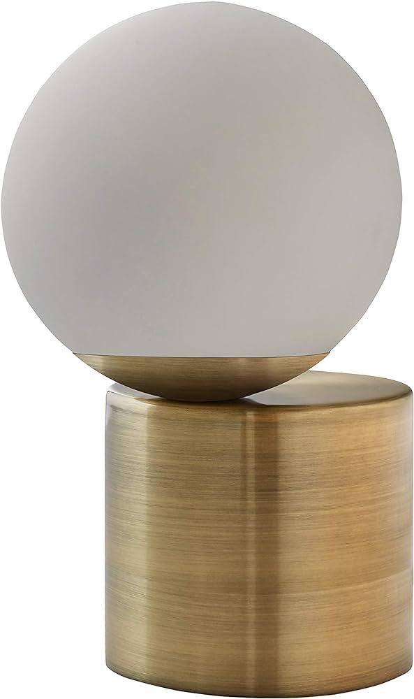 Amazon Brand – Rivet Modern Glass Globe Living Room Table Desk Lamp With LED Light Bulb - 7 x 1... | Amazon (US)
