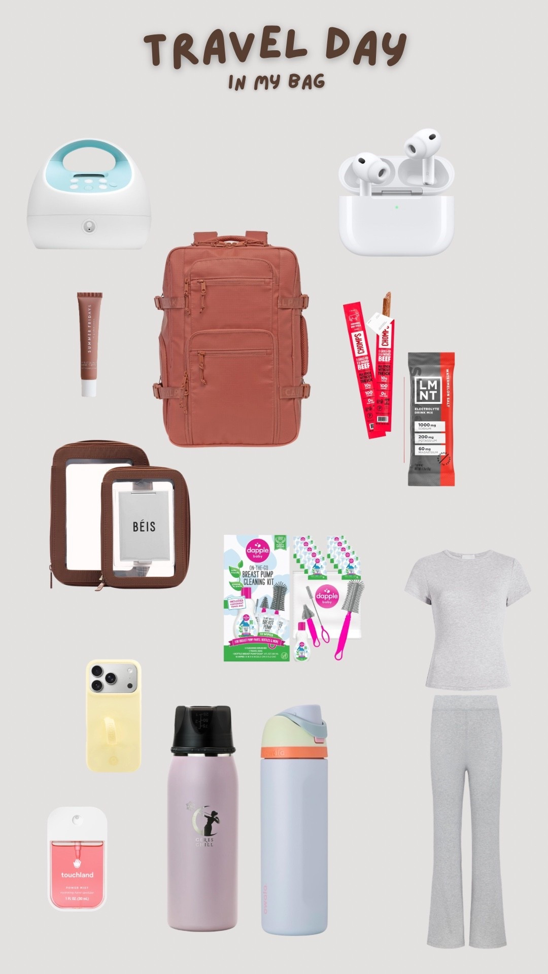 Travel day what’s in my bag as a mom! NUUDS 20_% OFF CODE: BRIE95527

#LTKdayinmylife #LTKootd #LTKTravel