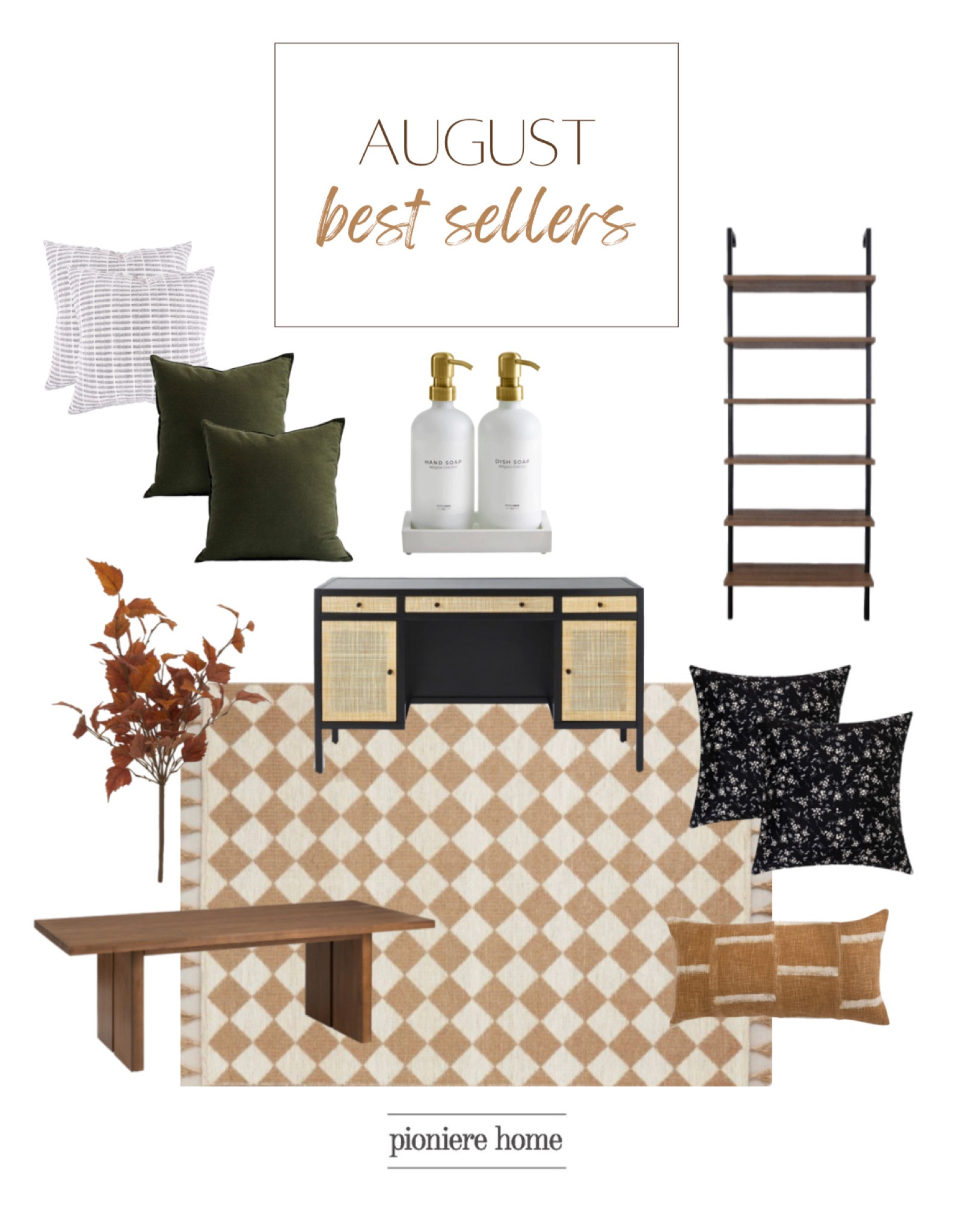 August best sellers. Fall decor. Throw pillows. Checkered rug. Fall stems. Desk  

#LTKhome #LTKunder50 #LTKSeasonal