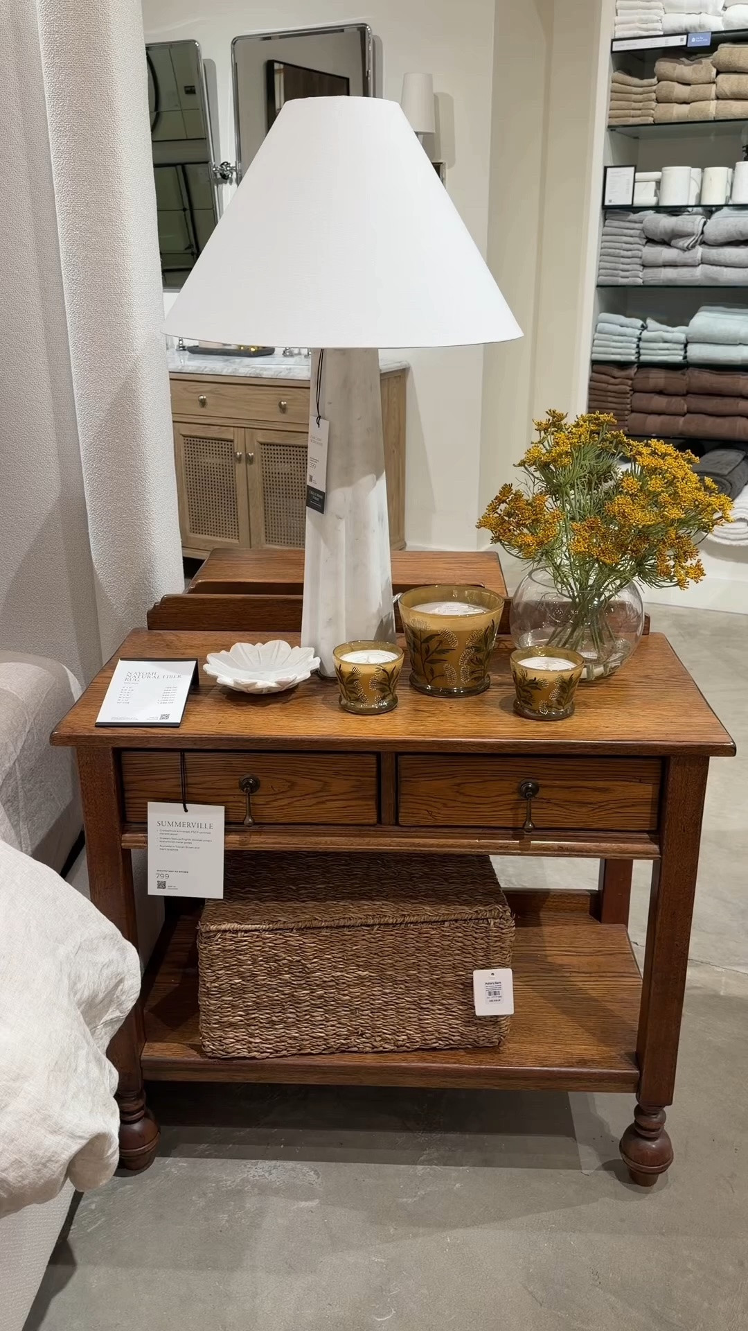 A beautiful Pottery Barn favorite for a classic bedroom! 🛏️ The bestselling Summerville Nightstand in Tuscan Brown has that warm, traditional farmhouse character I love, with a drawer for tucked-away storage and an open shelf for displaying books and décor. 🤎 It’s also available in two other finishes for an easy fit with different bedroom styles. I’ve linked the full look and more from the Summerville collection in my LTK!✨@Pottery Barn #bedroomfurniture #nightstsnd #bedsidetable

#LTKHome #LTKSaleAlert