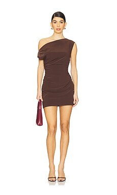 Lovers and Friends Moxie Mini Dress in Dark Brown from Revolve.com | Revolve Clothing (Global)