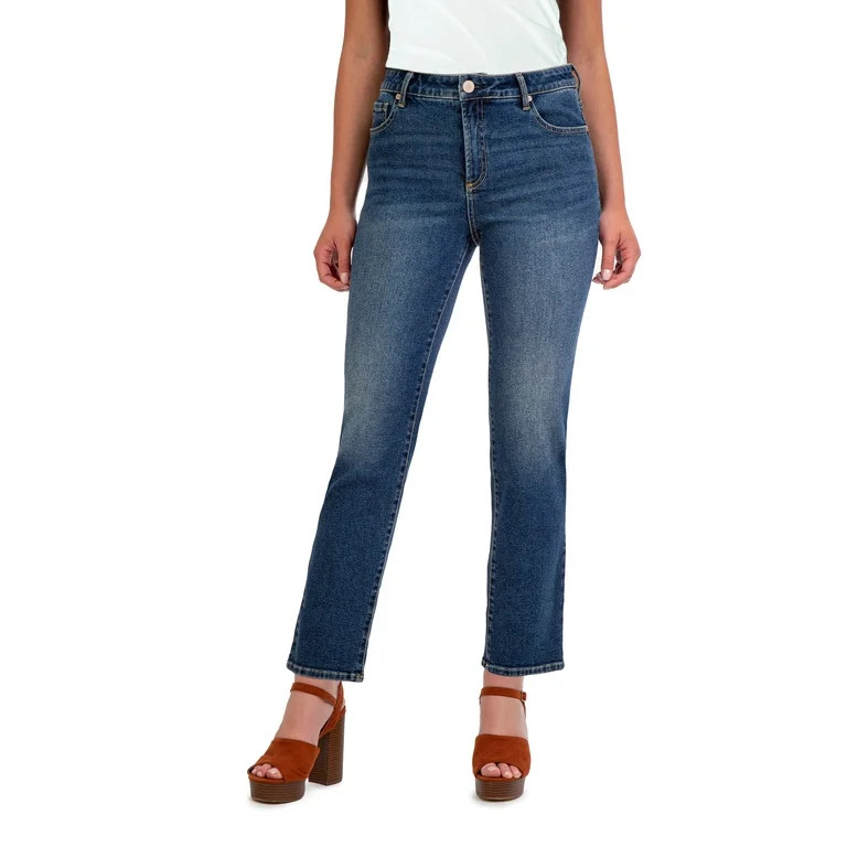 Jordache Women's High Rise Straight Jeans, Sizes 2-22 | Walmart (US)