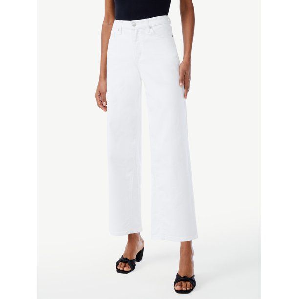 Scoop Women's Marietta Wide Leg Cropped Jeans | Walmart (US)