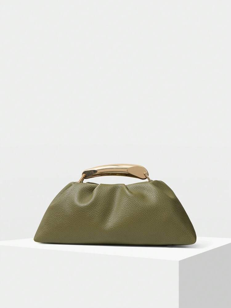 MOTF PREMIUM PU LEATHER BEADED TOP HANDLE BAG | SHEIN