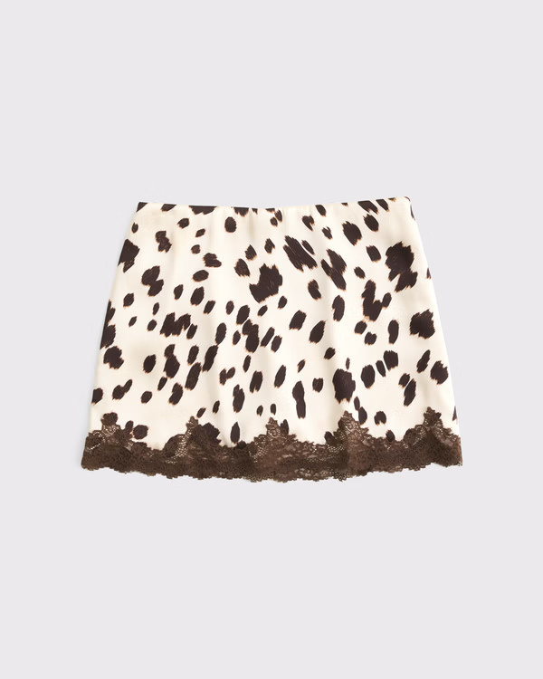 Women's High Rise Lace & Satin Mini Skort | Women's New Arrivals | Abercrombie.com | Abercrombie & Fitch (US)